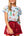 Blue Christmas Icons Tee- (Women's)
