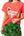 Red Weenie Dog In Christmas Lights Tee- (Women's)