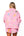 Pink Multi Candy Cane QOS Card Logo Mock Neck Sweatshirt- (Women's)