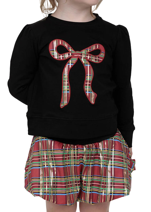 Christmas Plaid Bubble Skort