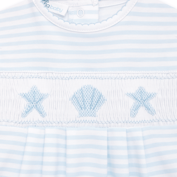 Coastal Treasures Smocked Short Playsuit
