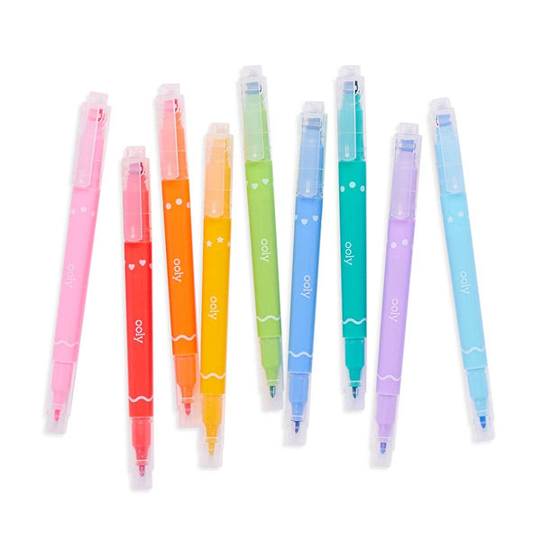 Confetti Stamp: Double-Ended Markers (Set of 9)