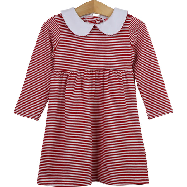 Charlotte LS Dress- Red Stripe