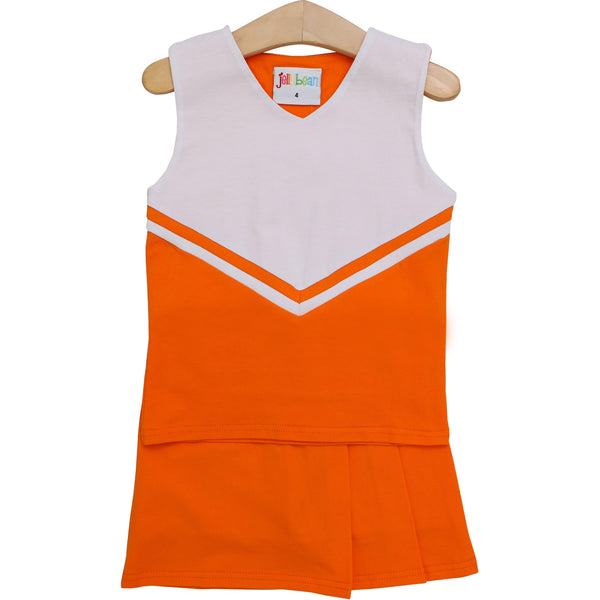 Cheer Uniform Skort Set- Orange/White
