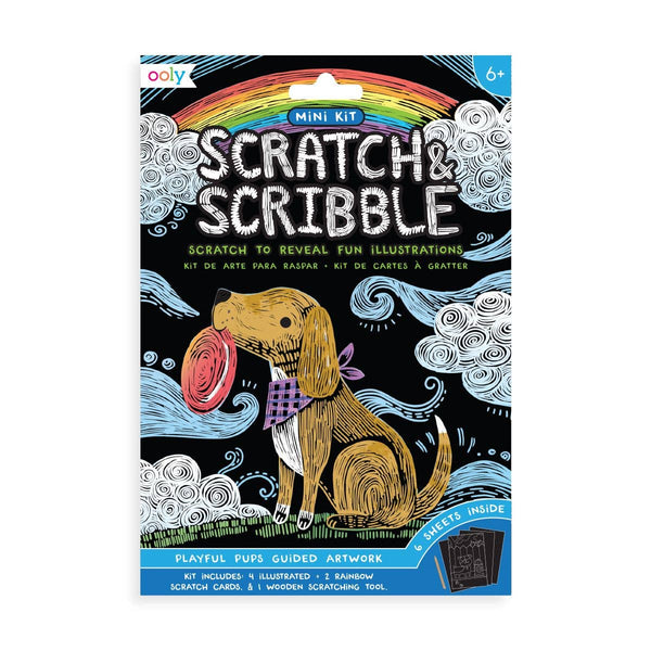 Scratch & Scribble Mini Scratch Art Kit- Playful Pups