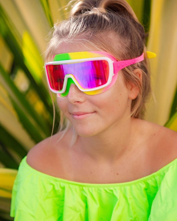 Chromatic Swim Goggles- Multicolor Melon