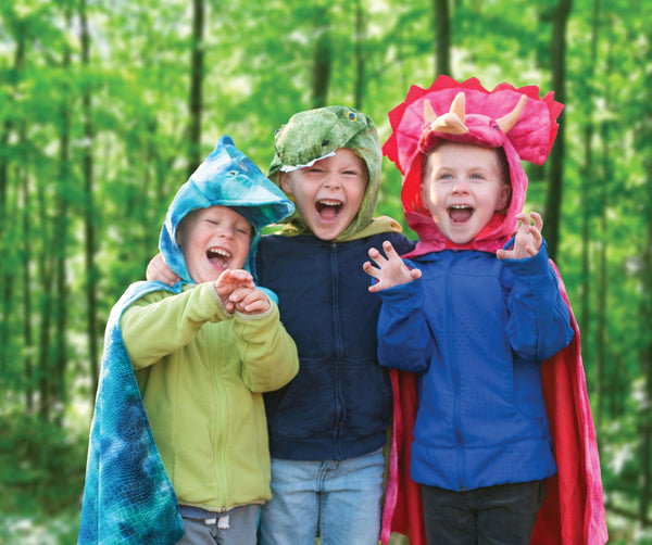 Pterodactyl Hooded Cape- Blue