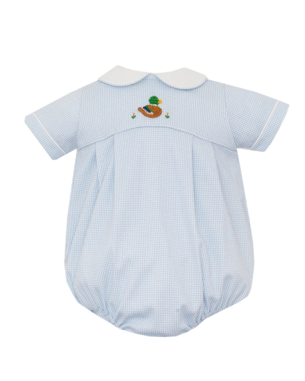 Mallard Duck Knit Bubble- Blue Check