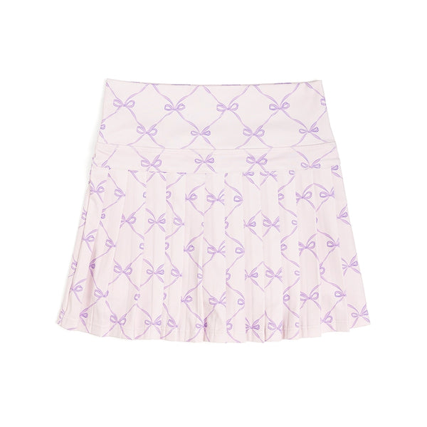Lavender Bow Trellis Athletic Skort