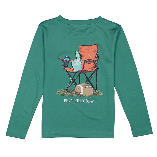 Performance Tee LS Sidelines- Teal