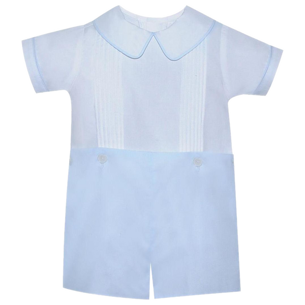 Keaton Button Suit - White/Blue