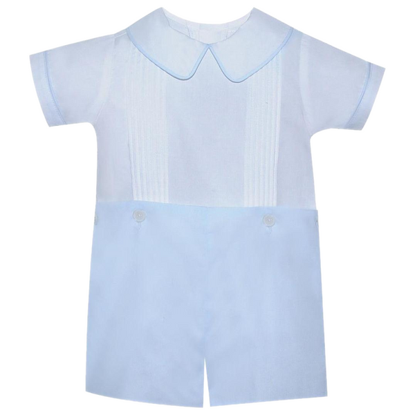White/Blue Keaton Button Suit