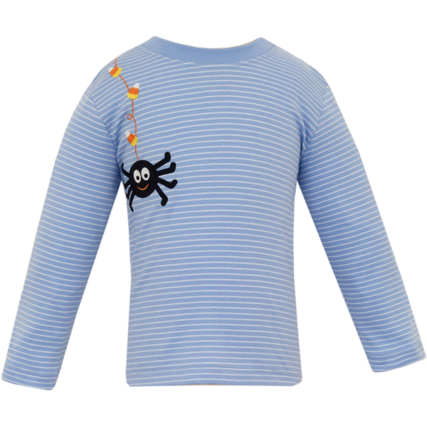 Spider Knit T-Shirt- Blue Stripe