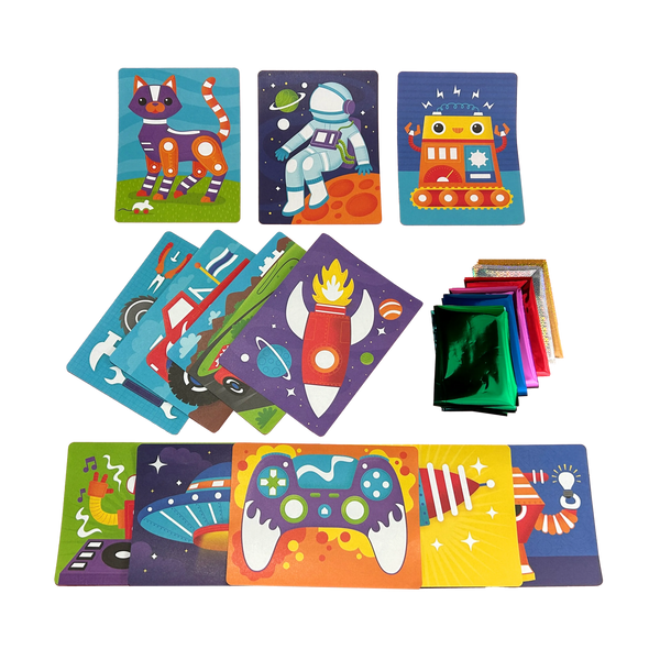 Foil-tastic: Foil Art & Coloring Fun- Gadgets & Gizmos (36 PC Set)