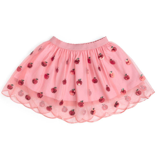 Apple Sequin Scalloped Tutu Skirt