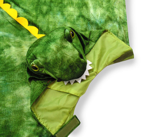 T-Rex Hooded Cape- Green