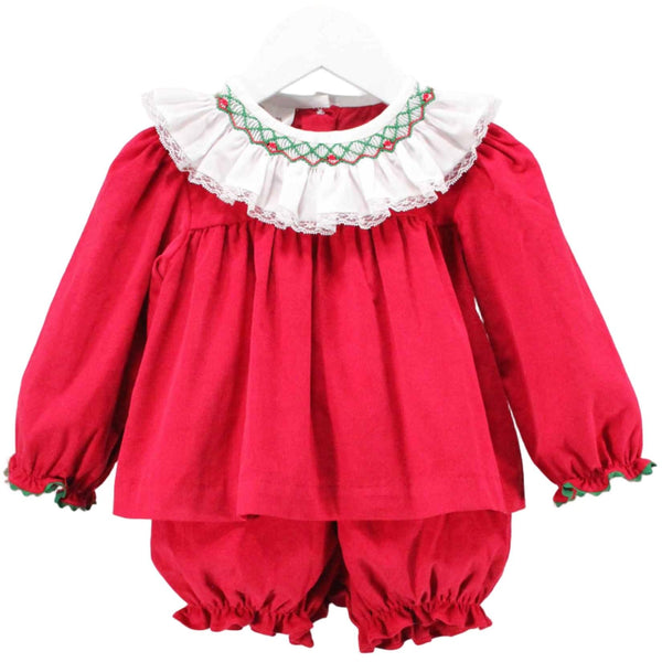 Red & White Claire Bloomer Set