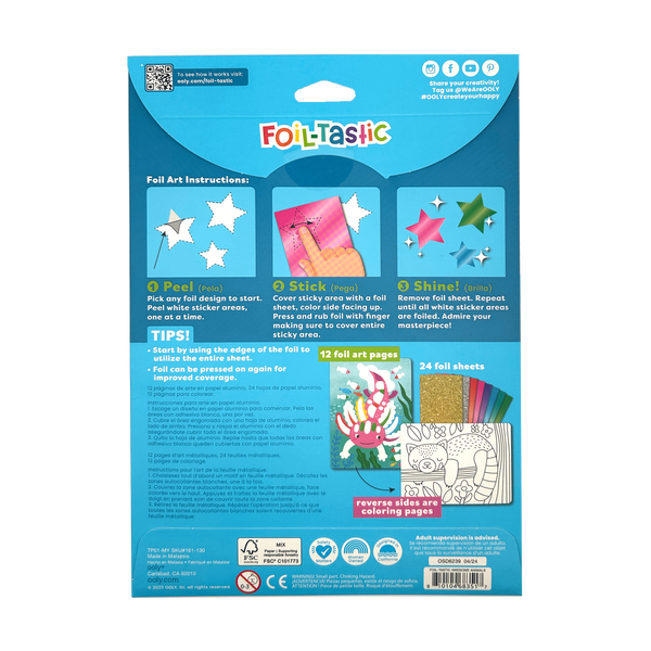 Foil-tastic Foil Art & Coloring Set- Awesome Animals