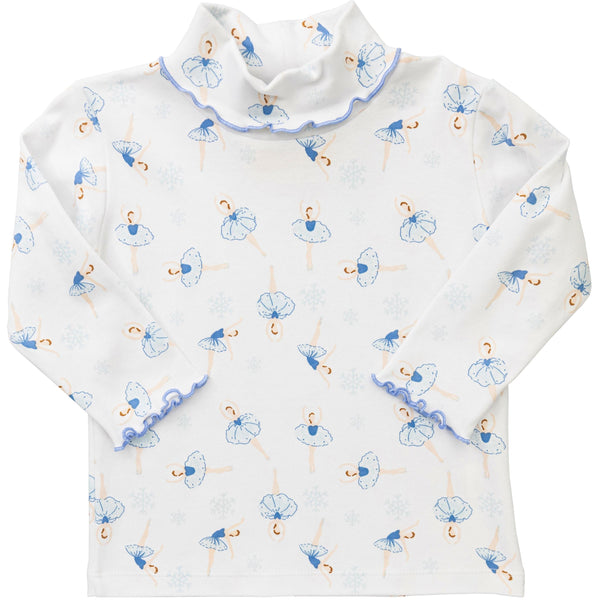 Winter Ballerina Print Turtleneck