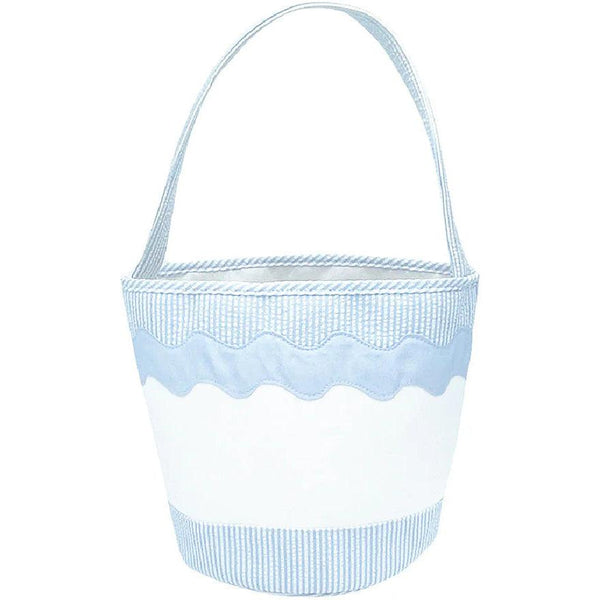 Gift & Toy Tote- Blue Seersucker