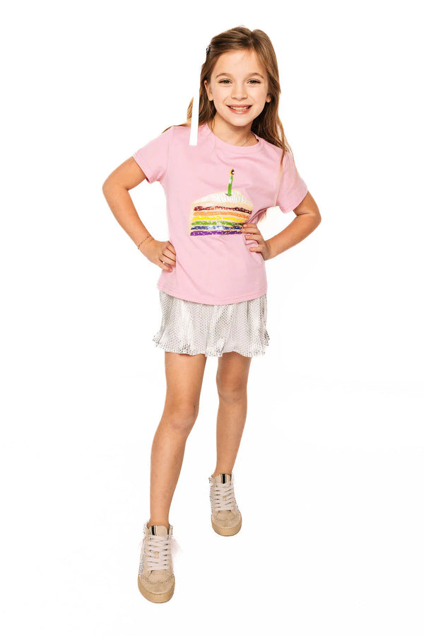 Pink Birthday Cake Tee- Hot Pink