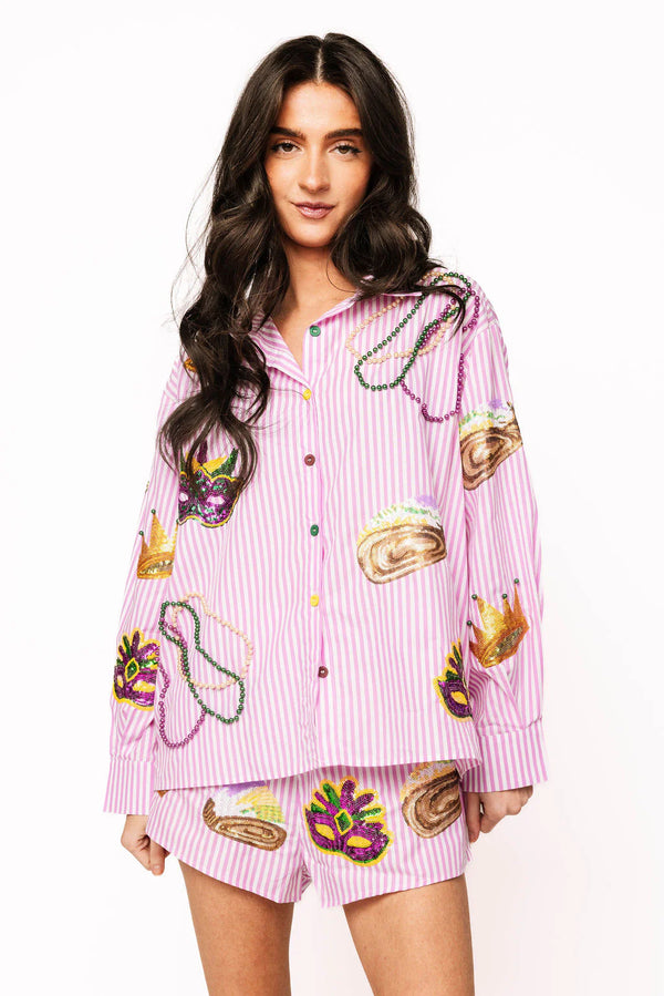 Cotton Mardi Gras Icon Top- (Women's)