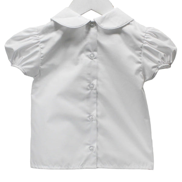 Peter Pan Collar SS Shirt- White