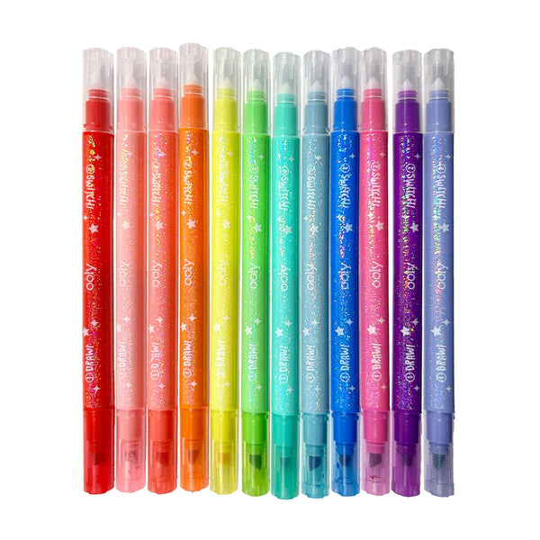 Switch-eroo! Sparkle Color Changing Markers- Set of 12