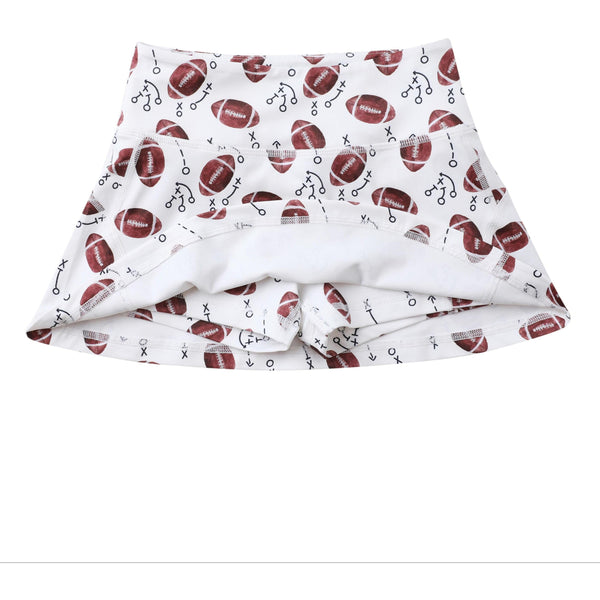 White Football Tennis Skort