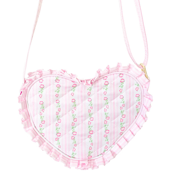 Quilted Floral Heart Purse