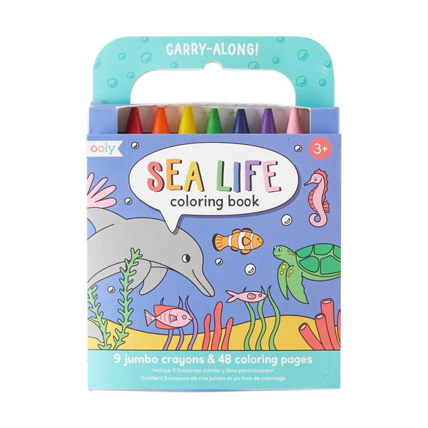 Carry-Along: Coloring Book Set- Sea Life (10 PC Set)