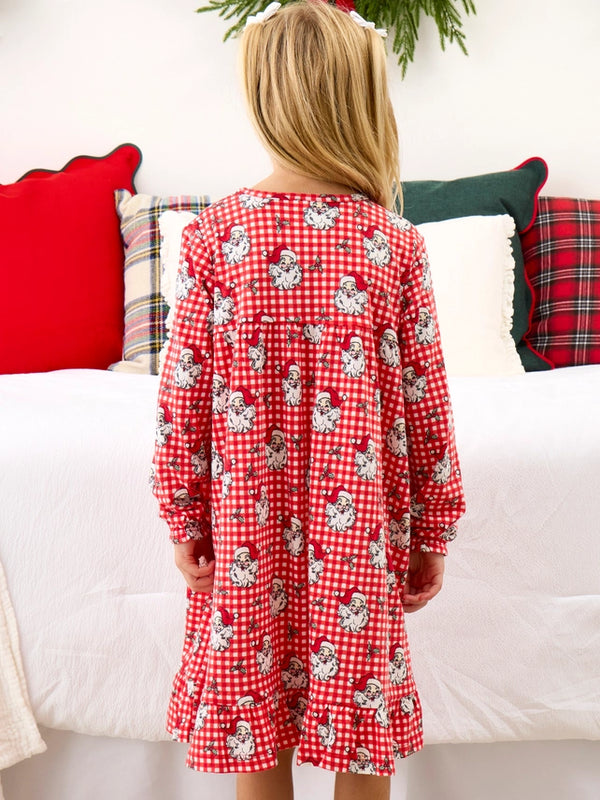 Dear Santa Pajama Nightgown- Red