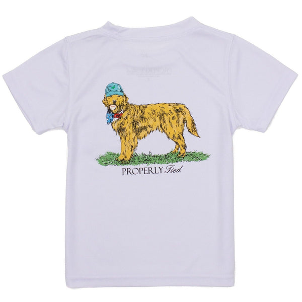 Performance SS Tee American Pup- White
