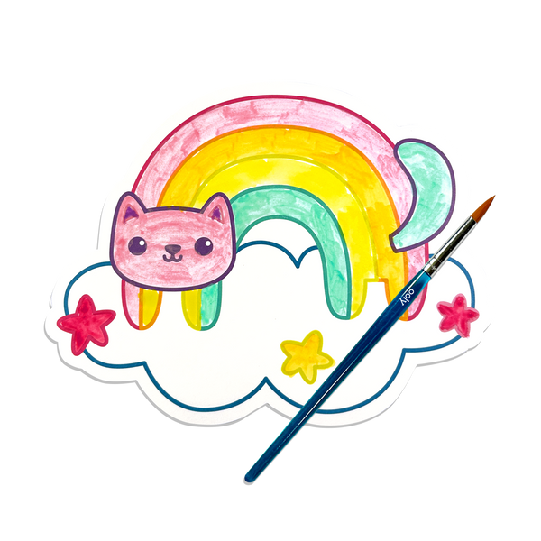 Playful Painters: Easy Watercolor Painting Kit- Rainbow Cuties (25 PC Set)