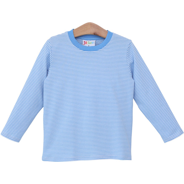 James LS Shirt- Cornflower Stripe