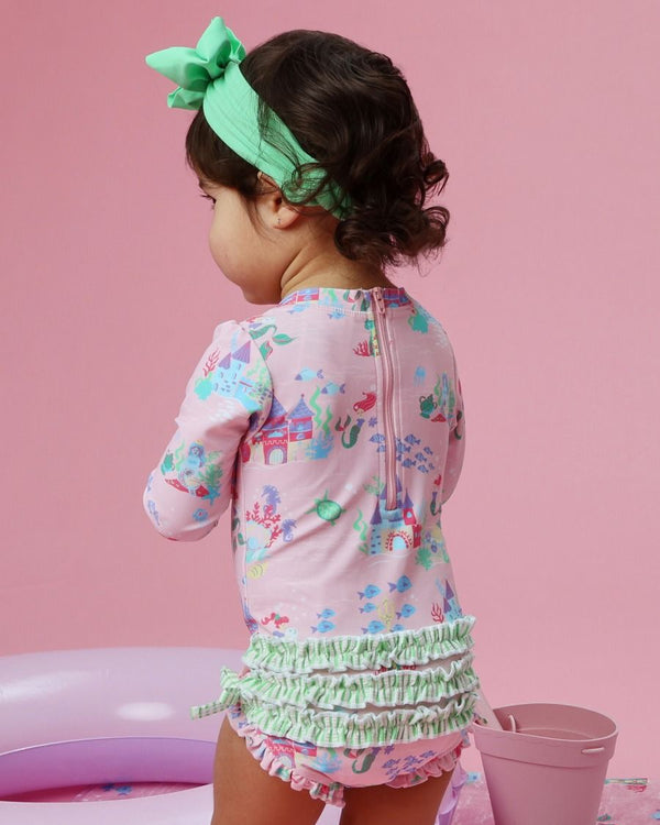 One Piece Rash Guard Swimsuit- Atlantis Mermaids
