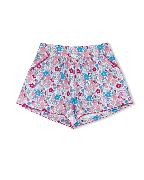 Ava Short- Bloomberry Floral, Power Pink