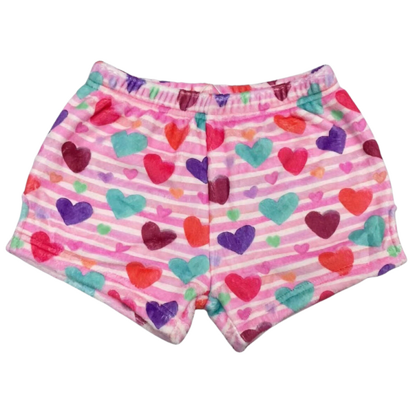 Plush Shorts- Hearts