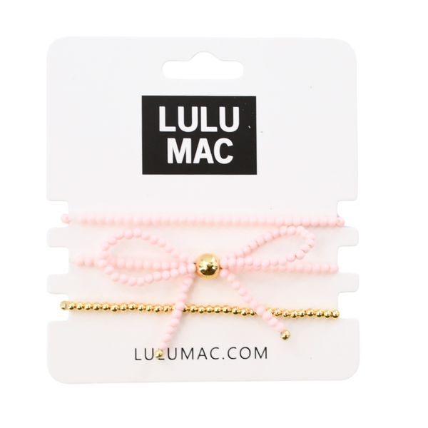 Bow Bracelets- Light Pink