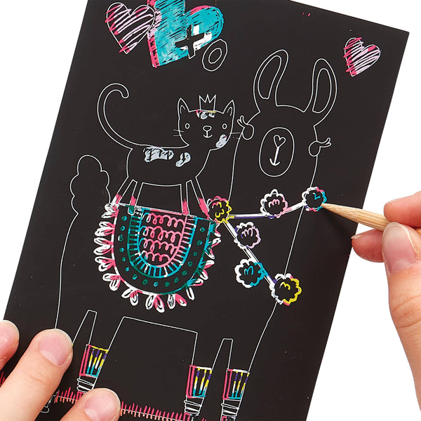 Scratch & Scribble Mini Scratch Art Kit- Funtastic Friends