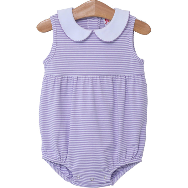 Charlotte Sleeveless Bubble- Lavender Stripe