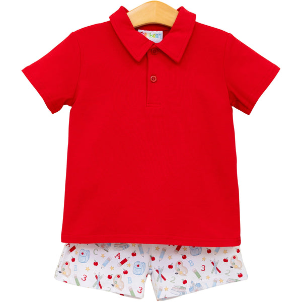 Easy as ABC Polo Short Set