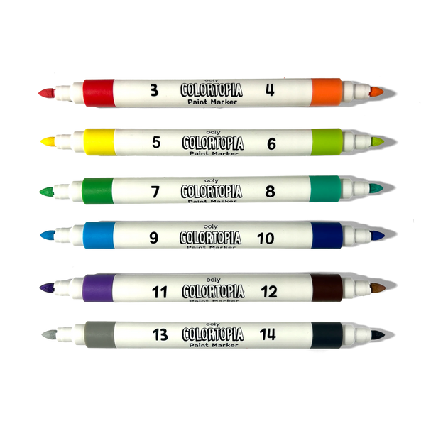 Colortopia: Paint Marker By Number Kit- Epic Adventures (8 PC Set)