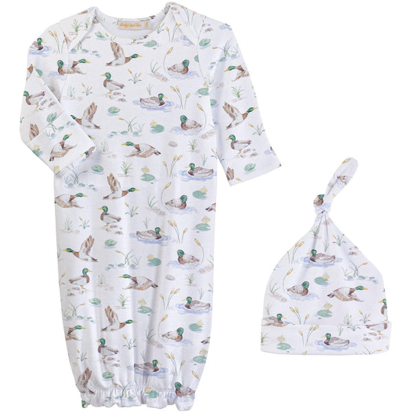 Mallard Ducks Gown & Hat Set