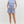 Solid High-Waisted Shorts- Misty Blue