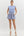 Solid High-Waisted Shorts- Misty Blue