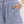 Solid High-Waisted Shorts- Misty Blue