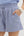 Solid High-Waisted Shorts- Misty Blue