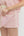Striped Collar Knit Skort Set- Pink