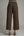 Solid Wide Leg Pants- Brown